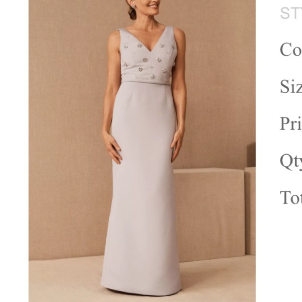 Amsale Nia Dress Platinum